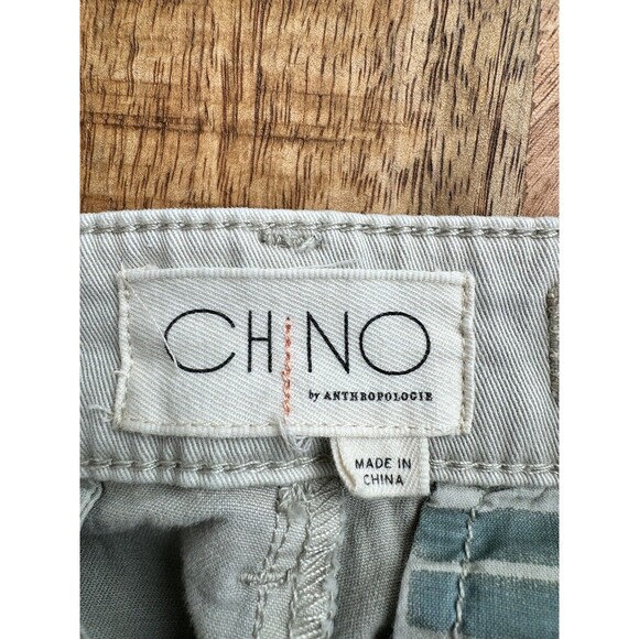 Anthropologie Womens Patchwork Relaxed Mid Rise Straight Leg Chino Pant Beige 28 - Picture 7 of 13